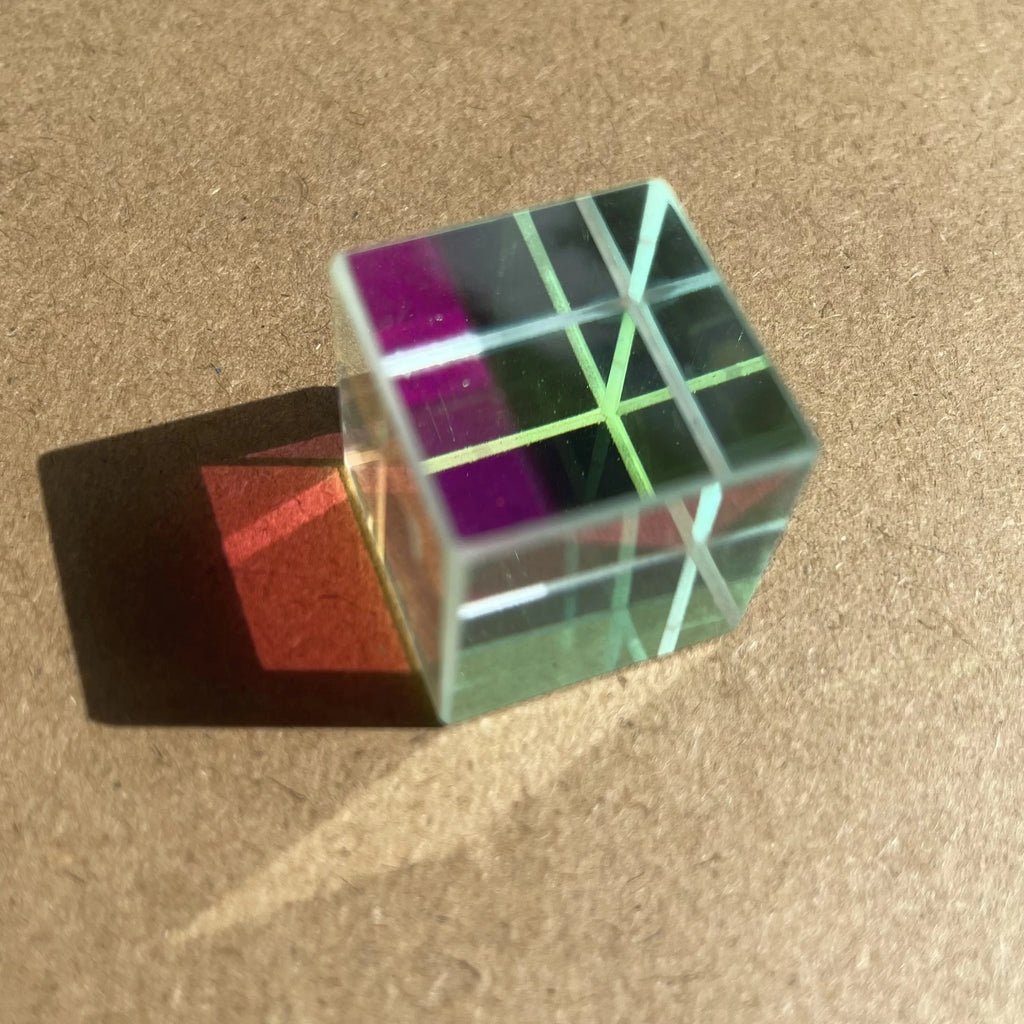 1PC Science Magic Prism Cube 20mm Hexahedral Crystal Magic Cmy Cube 3D Color Cube Prism For Photography