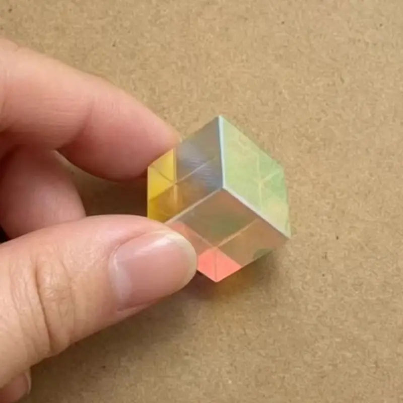 1PC Science Magic Prism Cube 20mm Hexahedral Crystal Magic Cmy Cube 3D Color Cube Prism For Photography