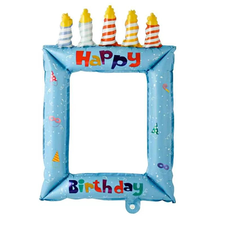 28inch Princess Theme Balloon Photo Frame, Selfie Photography Backdrop Prop Balloons, for Birthday Party Celebrations Decoration