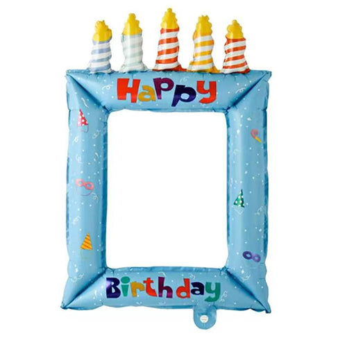 28inch Princess Theme Balloon Photo Frame, Selfie Photography Backdrop Prop Balloons, for Birthday Party Celebrations Decoration