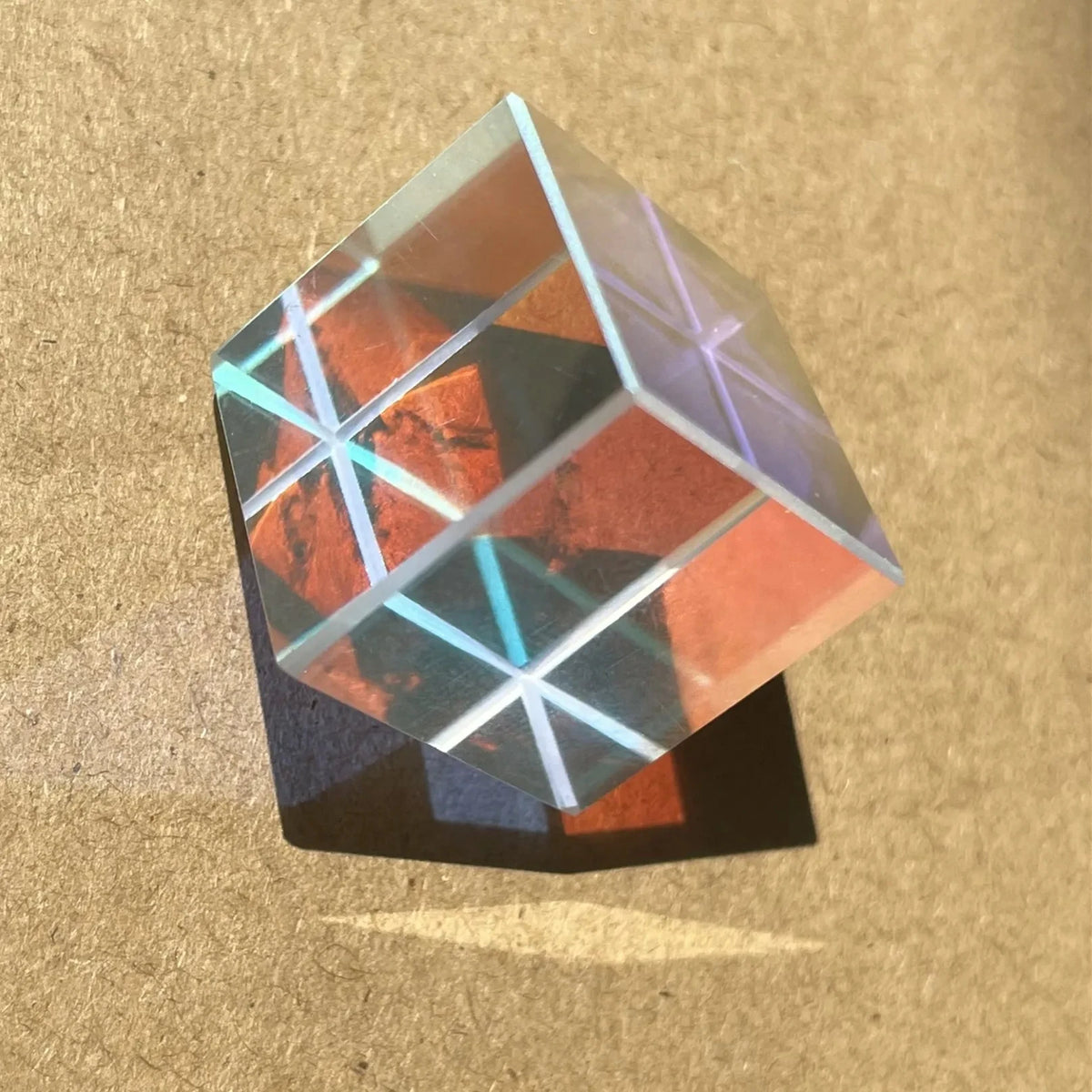 1PC Science Magic Prism Cube 20mm Hexahedral Crystal Magic Cmy Cube 3D Color Cube Prism For Photography