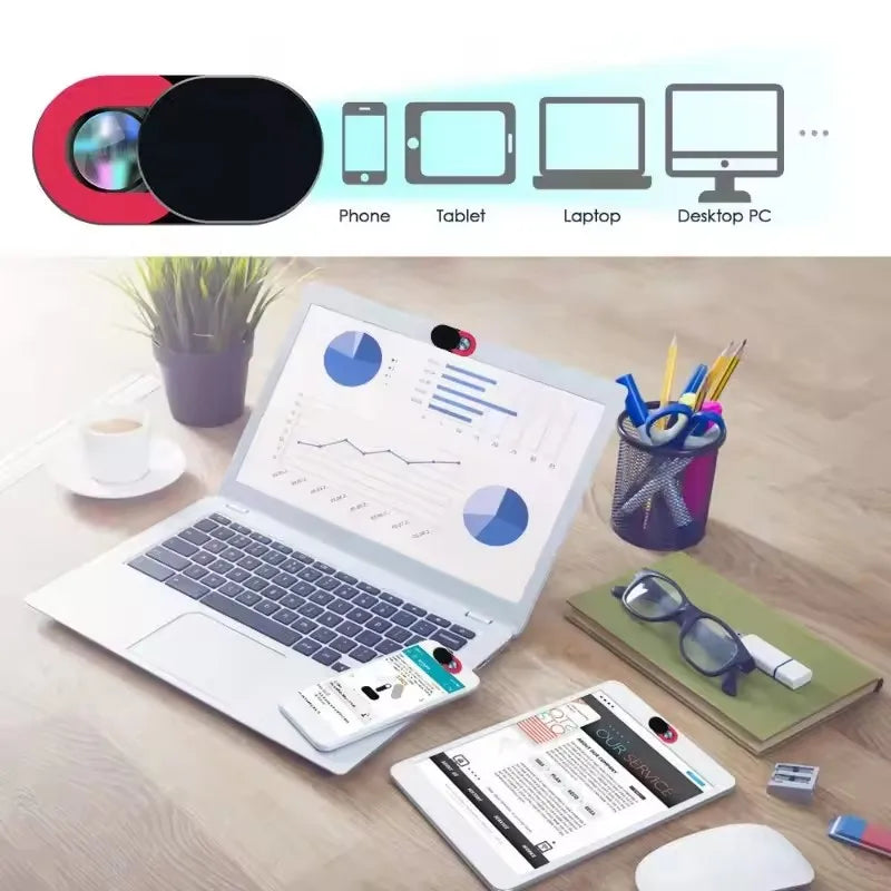 Laptop Camera Privacy Cover Webcam Cover Shutter Adhesive Slider for IPad Tablet Web Pc Camera Mobile Phone Lens Privacy Sticker